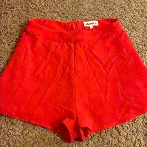 About us red shorts high waist